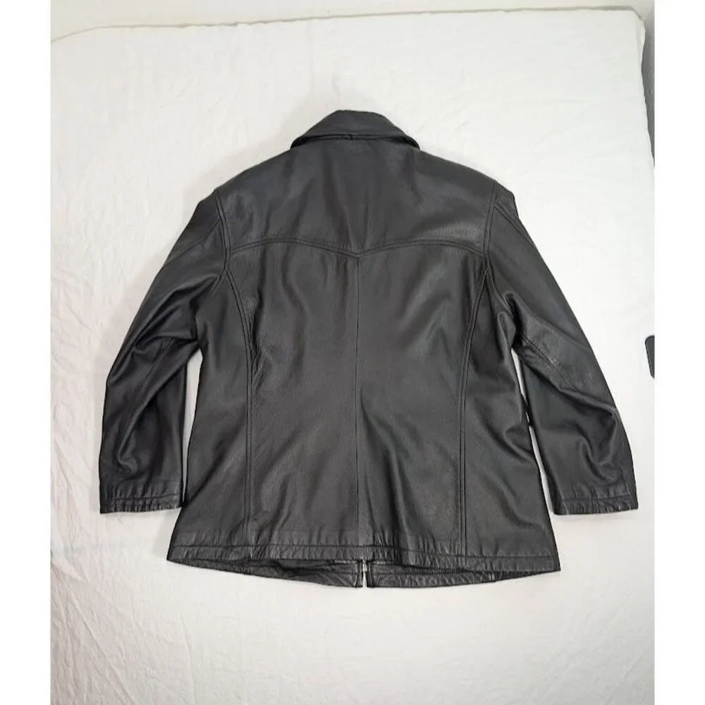 Wilsons Leather jacket women's size XL vintage 90s black moto - Picture 11 of 14